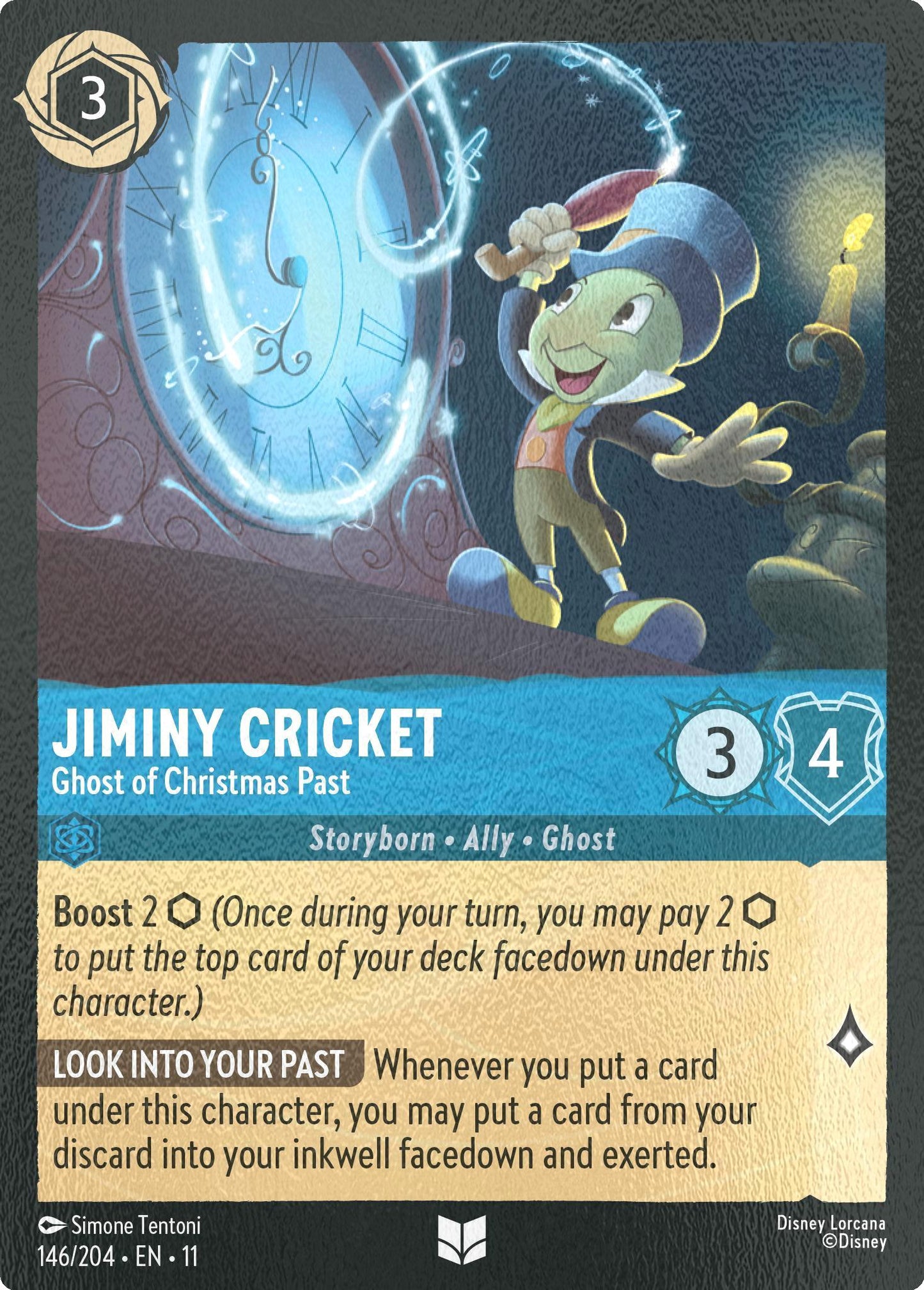 Jiminy Cricket - Ghost of Christmas Past - 146/204 [Winterspell] [Cold Foil]