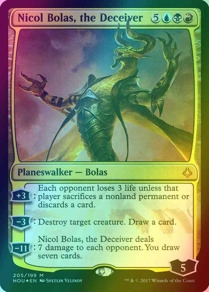 Nicol Bolas, the Deceiver [205] [Planeswalker Deck Exclusive] [Hour of Devastation] [Foil]