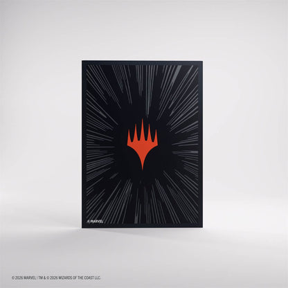 Gamegenic MTG Double Sleeve Pack Premium Art Sleeves - Standard Size - 105ct - Marvel Super Heroes - Comic Burst Black