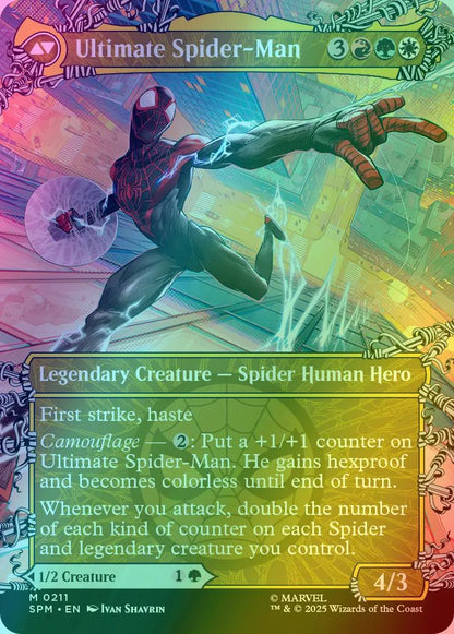 Miles Morales // Ultimate Spider-Man [211] [Borderless] [Web-Slinger] [Marvel's Spider-Man] [Foil]