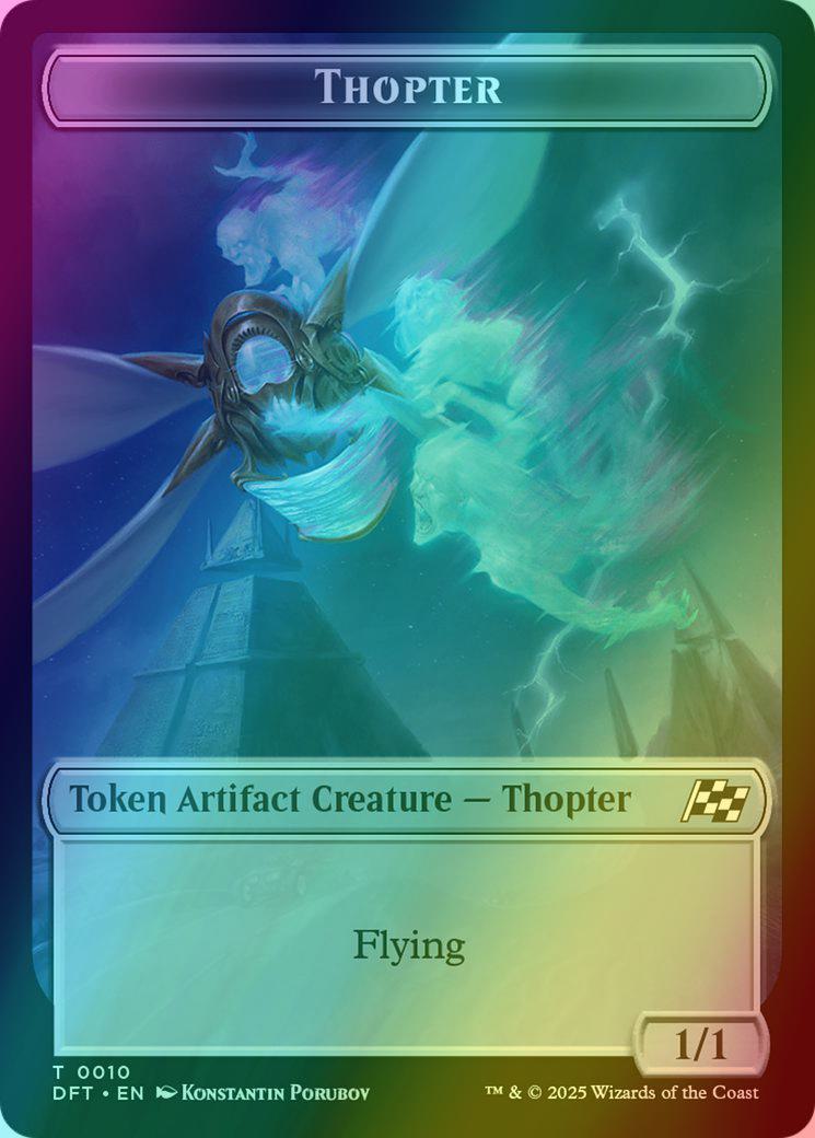 Cat Token (02) // Thopter Token (10) [Aetherdrift: Tokens] [Foil]