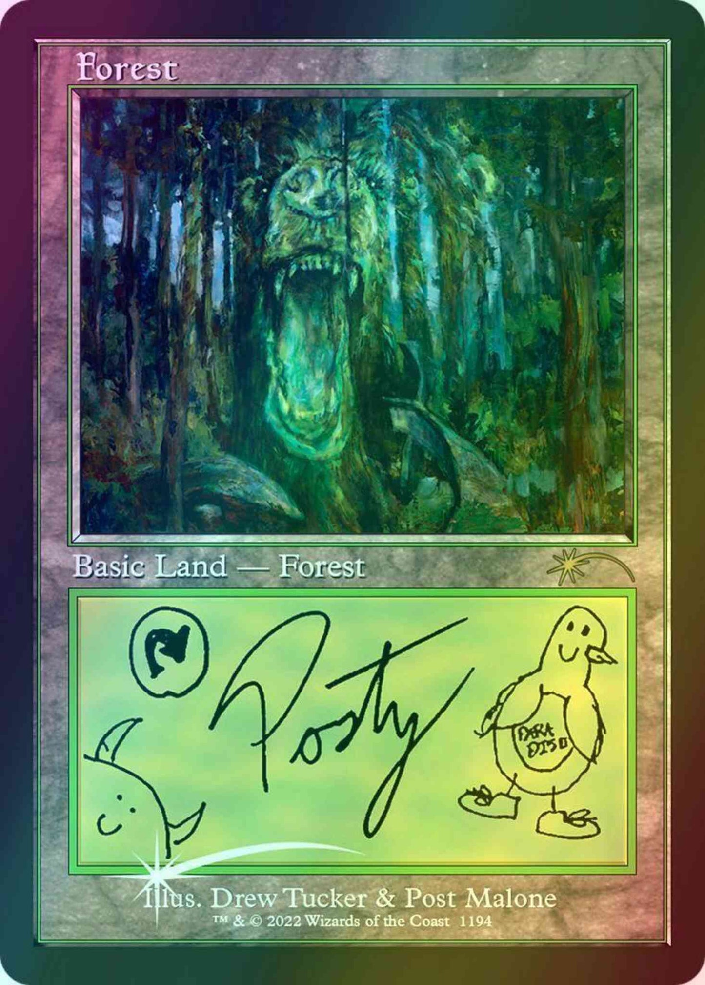 Forest [1194] [Retro Frame] [Post Malone: Lands] [Secret Lair Drop] [Foil]