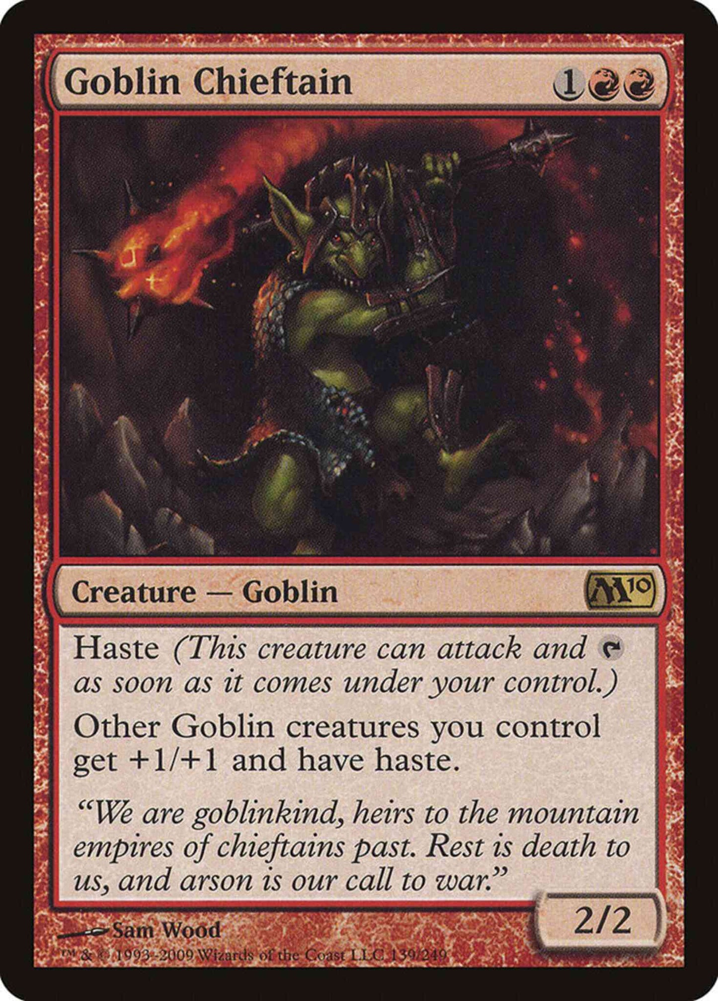 Goblin Chieftain [139] [Magic 2010] [Non-Foil]