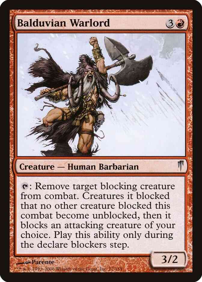 Balduvian Warlord [77] [Coldsnap] [Non-Foil]