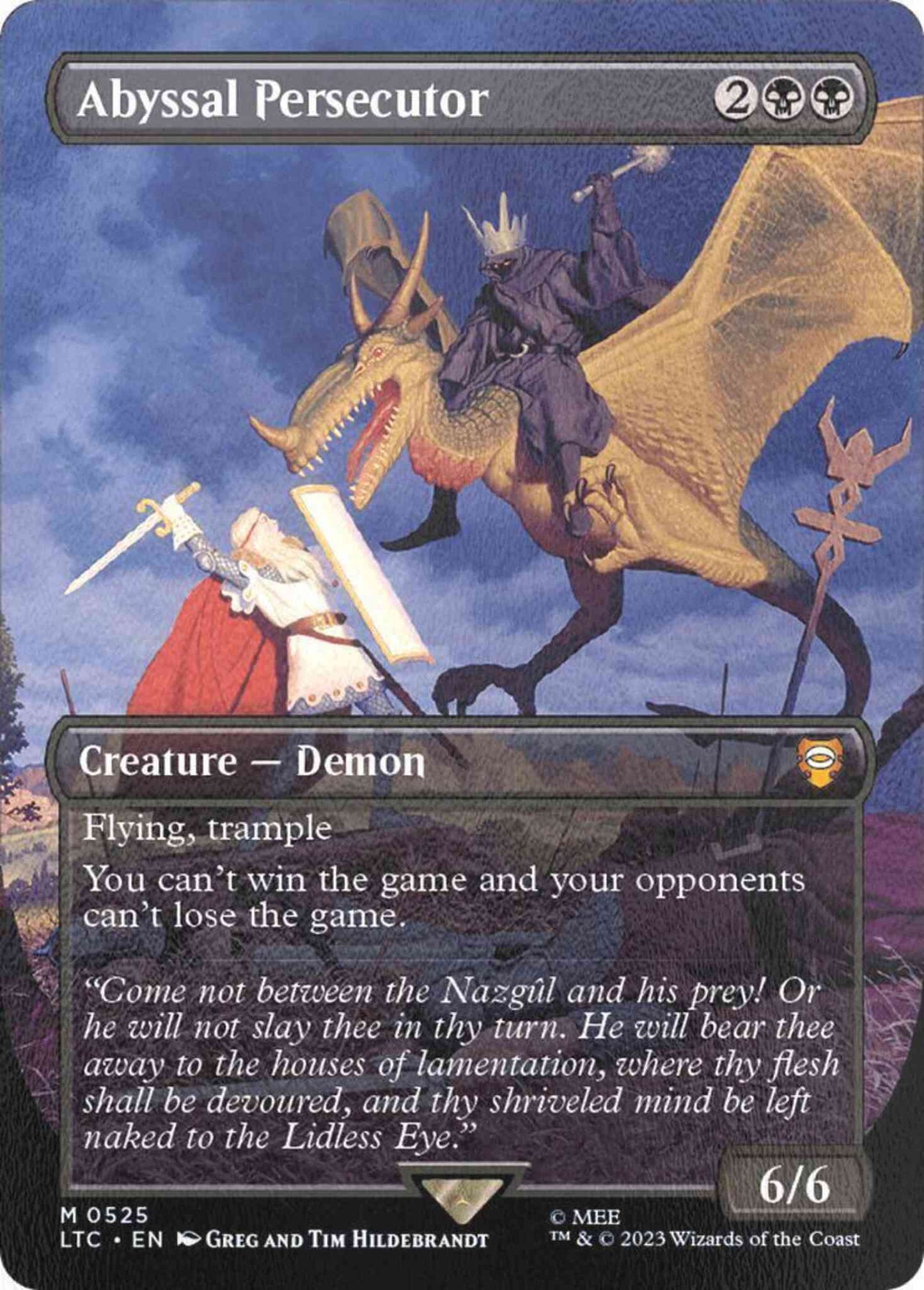 Abyssal Persecutor [525] [Borderless] [The Lord of the Rings: Tales of Middle-earth: Commander] [Silver Foil]