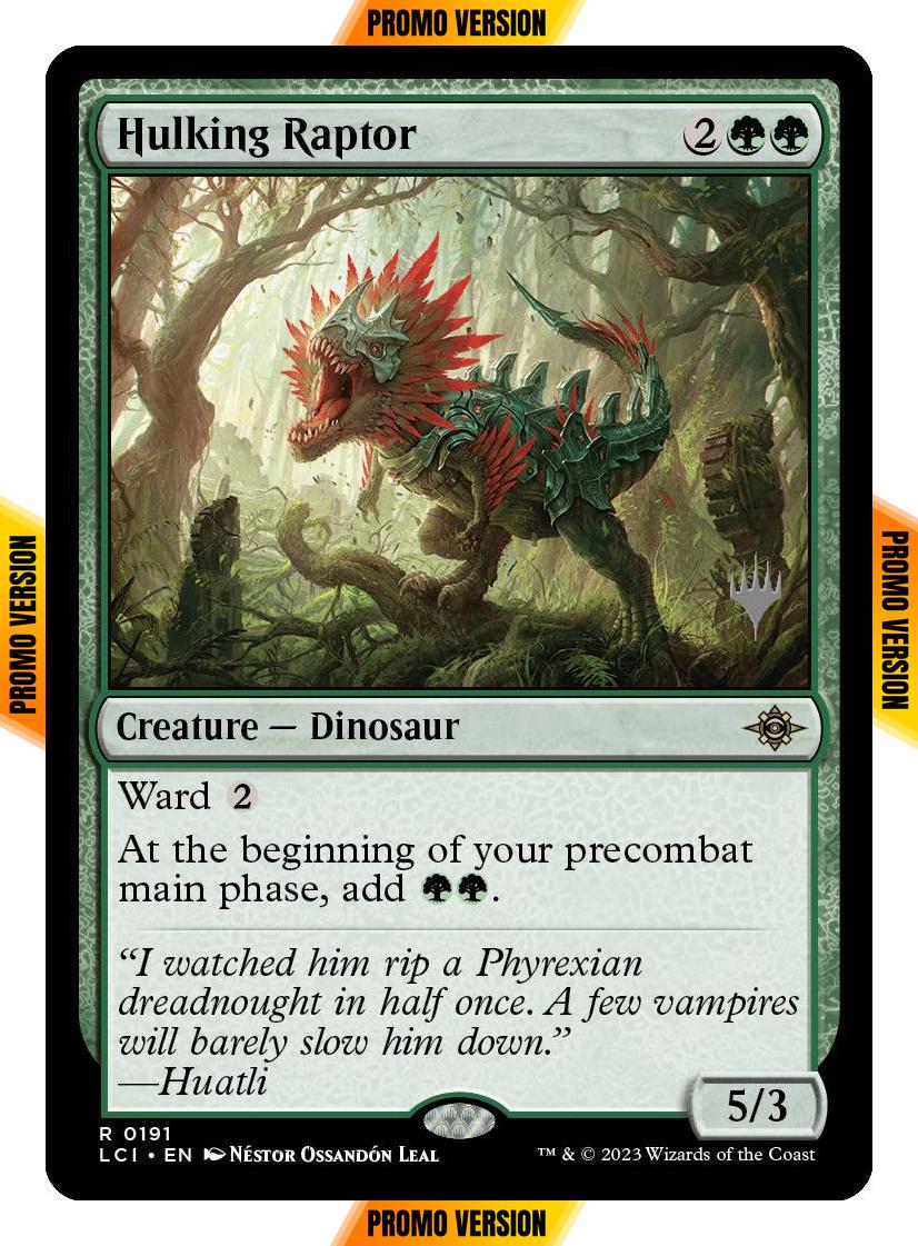 Hulking Raptor [191p] [Promo Pack] [The Lost Caverns of Ixalan: Promos] [Non-Foil]
