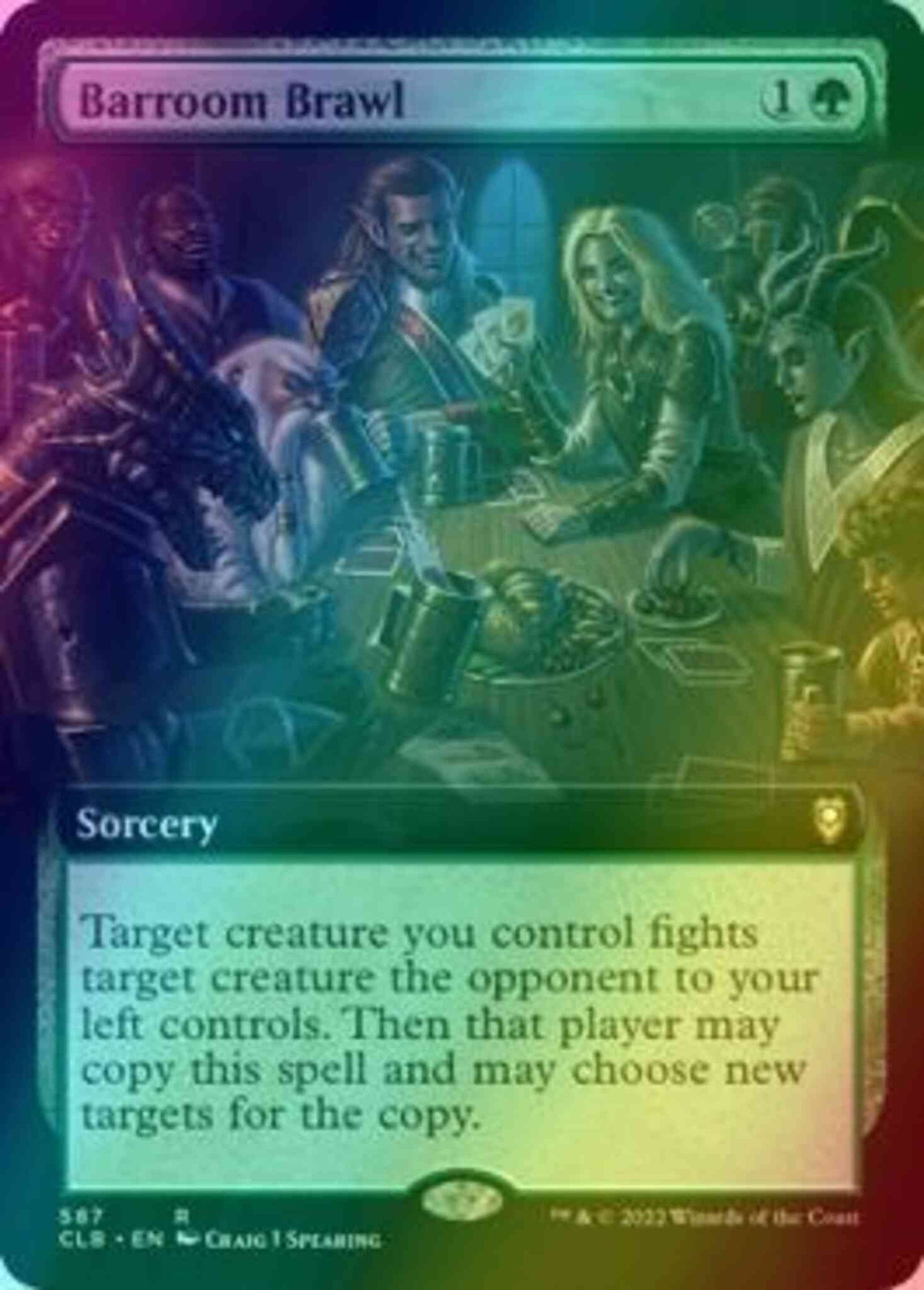 Barroom Brawl [587] [Extended Art] [Commander Legends: Battle for Baldur's Gate] [Foil]