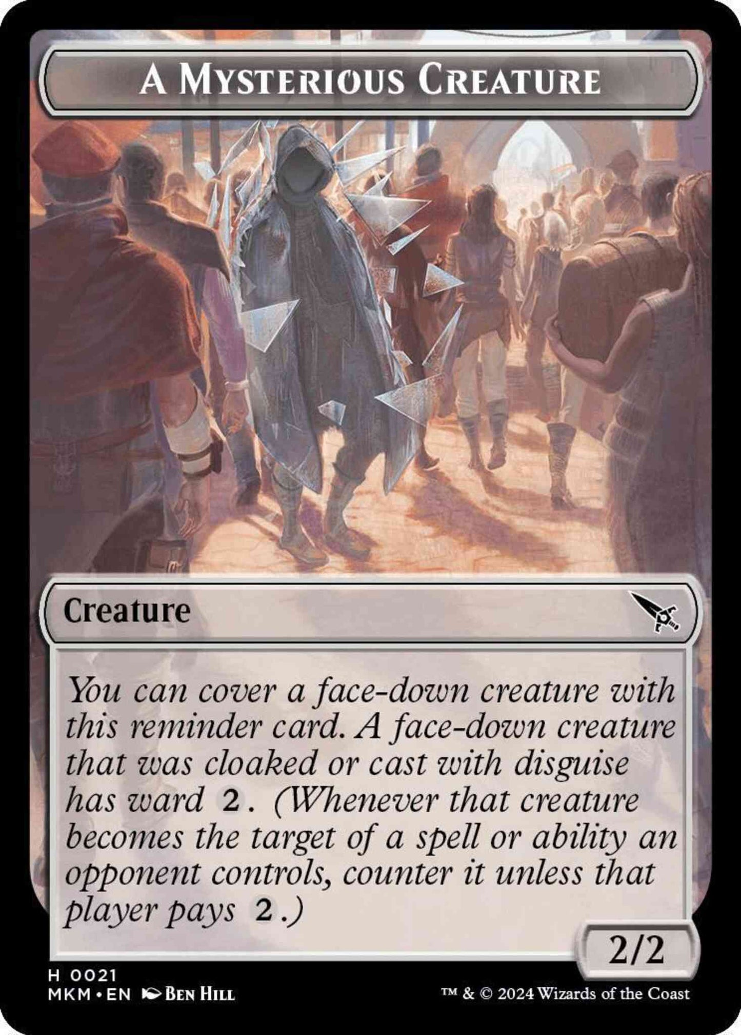 A Mysterious Creature Token [21] [Murders at Karlov Manor: Tokens] [Non-Foil]
