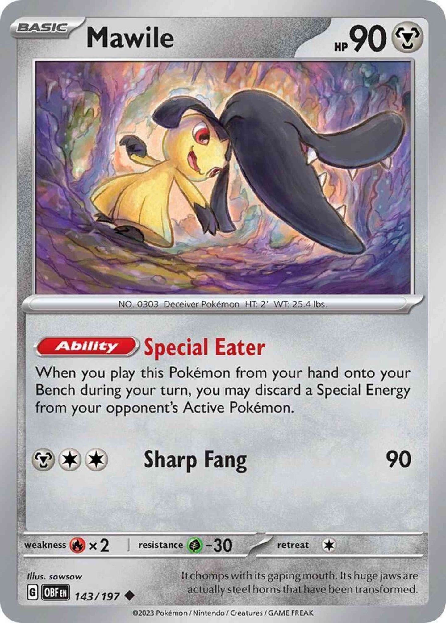 Mawile - 143/197 - Uncommon [sv03-143] [Non-Holo]