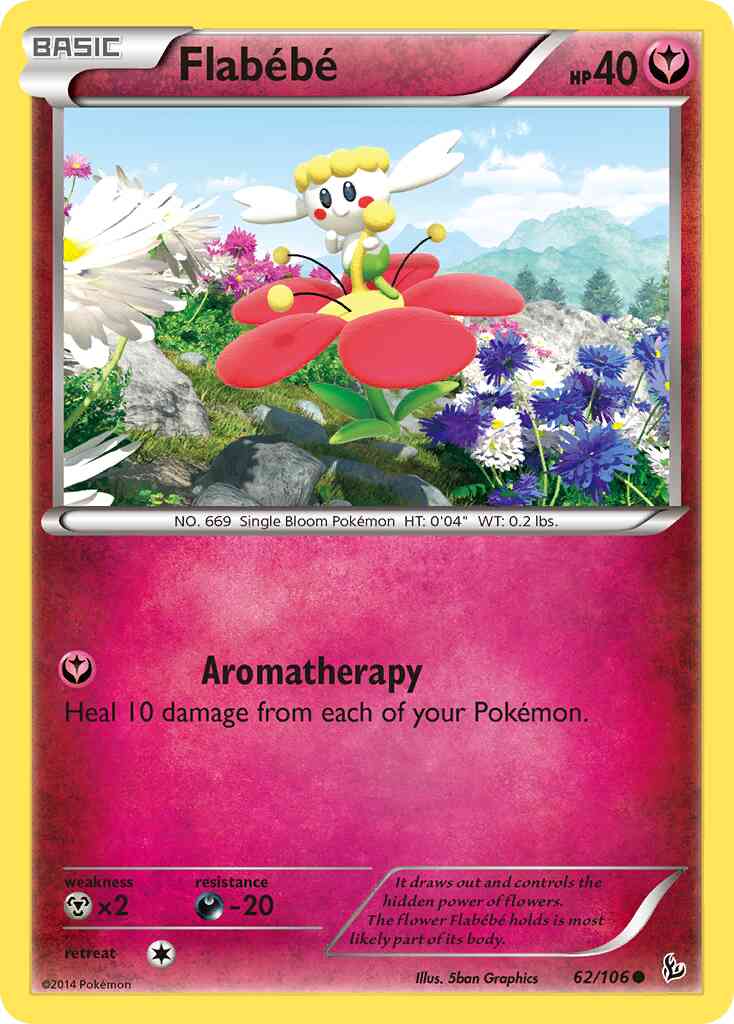 Flabébé - 62/106 - Common [xy2-62] [Reverse Holo]