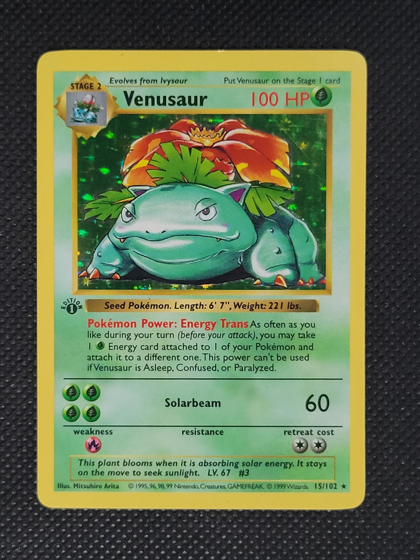 Venusaur — Damaged|Rare|1st Edition|Holo — ID 17986