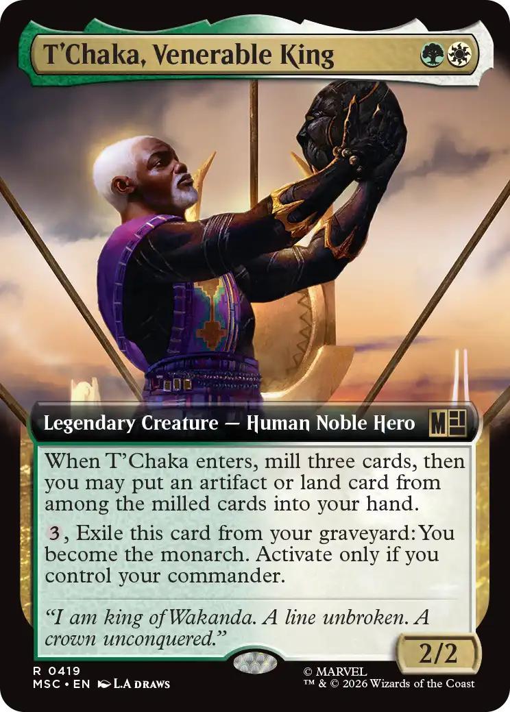 T'Chaka, Venerable King [419] [Extended Art] [Marvel Super Heroes: Commander] [Non-Foil]