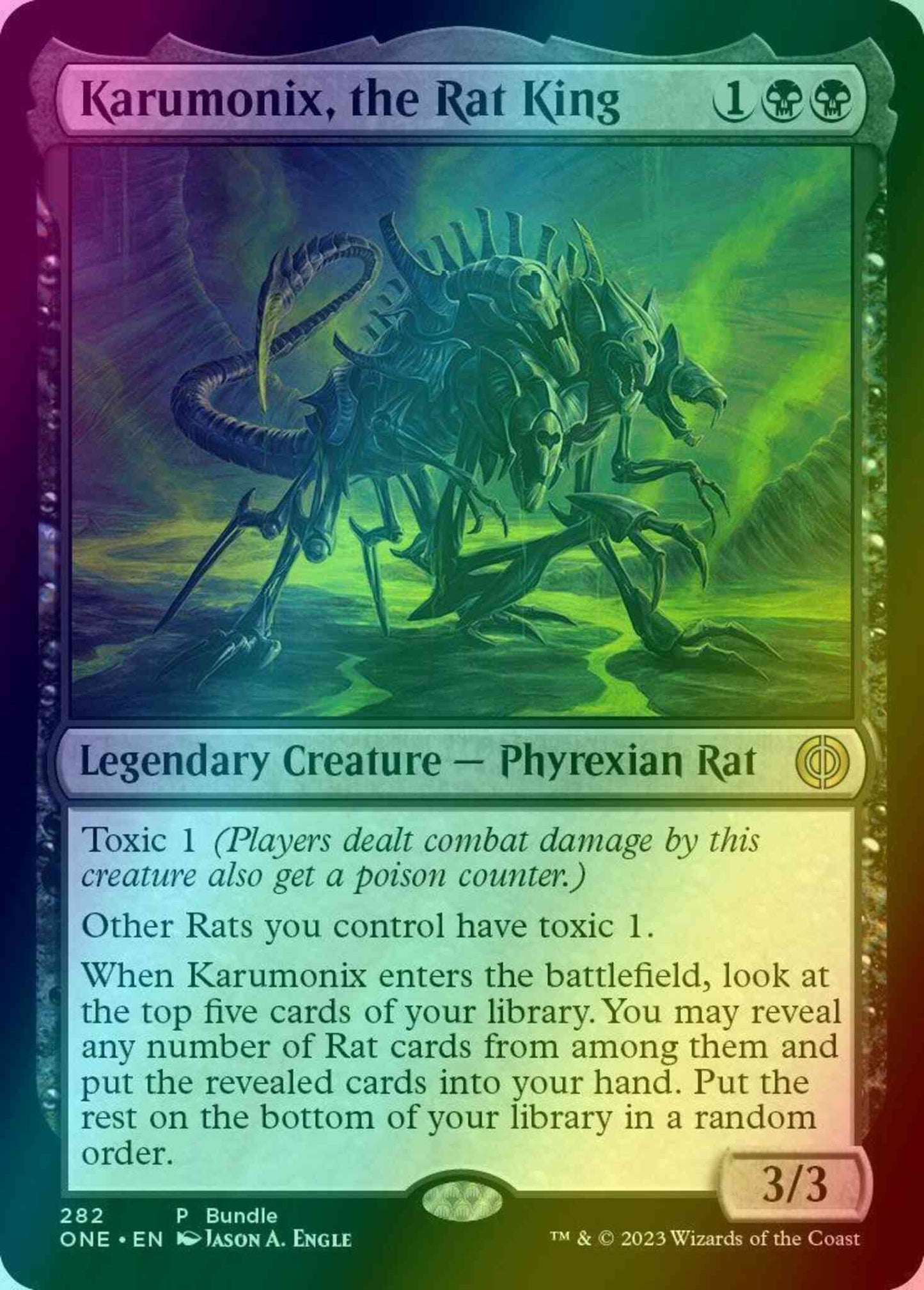 Karumonix, the Rat King [282] [Bundle] [Phyrexia: All Will Be One] [Foil]