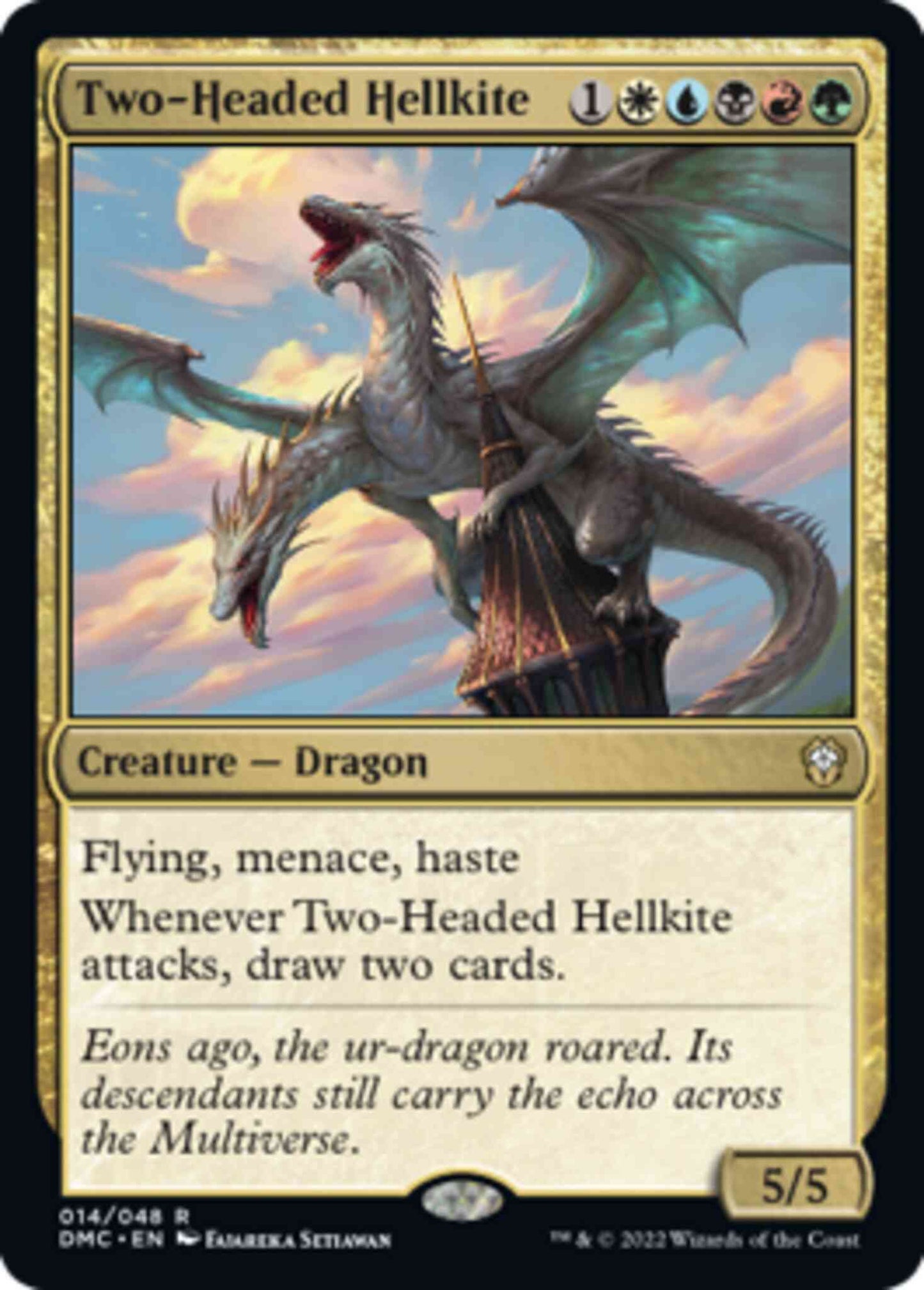 Two-Headed Hellkite [14] [Dominaria United: Commander] [Non-Foil]