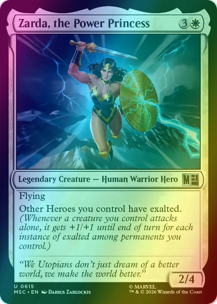 Zarda, the Power Princess [615] [Jumpstart] [Marvel Super Heroes: Commander] [Foil]
