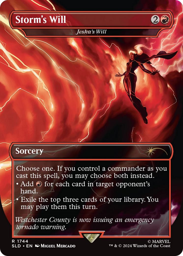 Storm's Will - Jeska's Will [1744] [Borderless] [Marvel's Storm] [Secret Lair Drop] [Non-Foil]