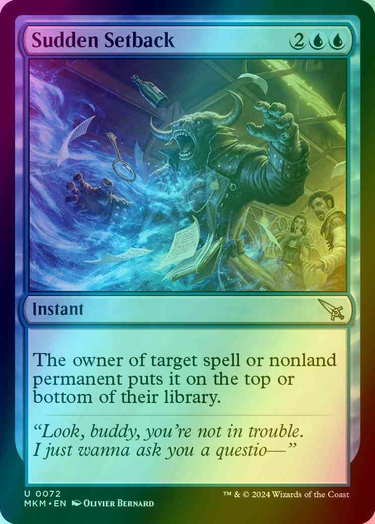 Sudden Setback [72] [Murders at Karlov Manor] [Foil]