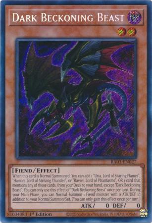 Dark Beckoning Beast - RA03-EN027 - Secret Rare - 1st Edition