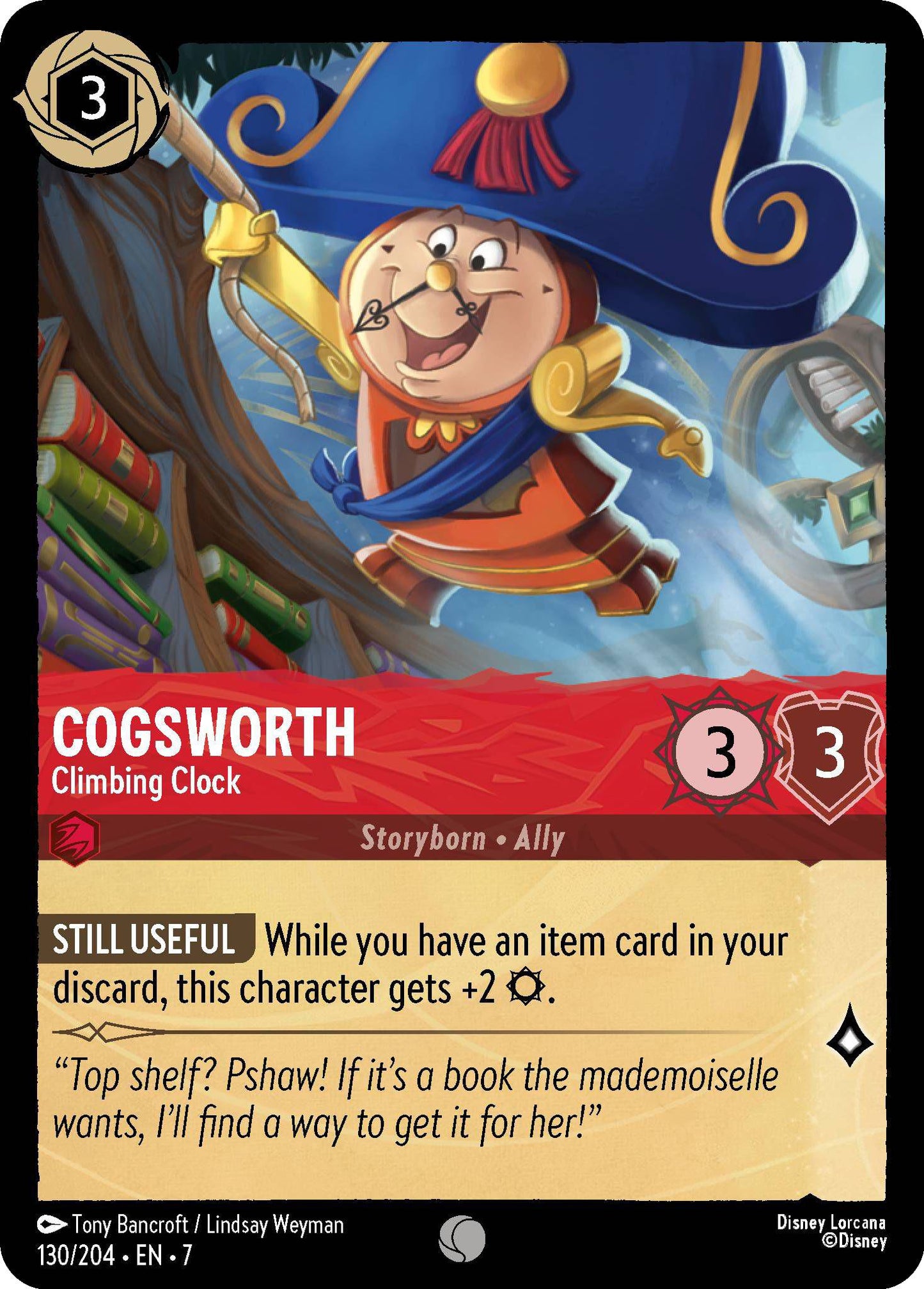 Cogsworth - Climbing Clock - 130/204 [Archazia's Island] [Non-Foil]