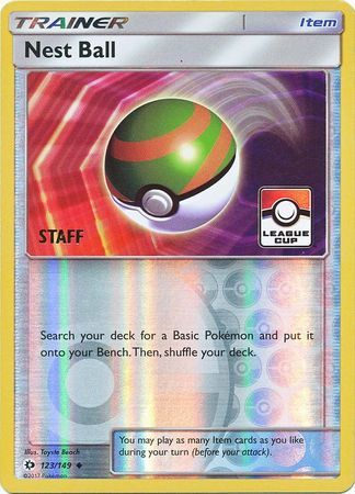 Nest Ball - 123/149 - Sun & Moon - Pokemon League Staff Promo [Reverse Holo]