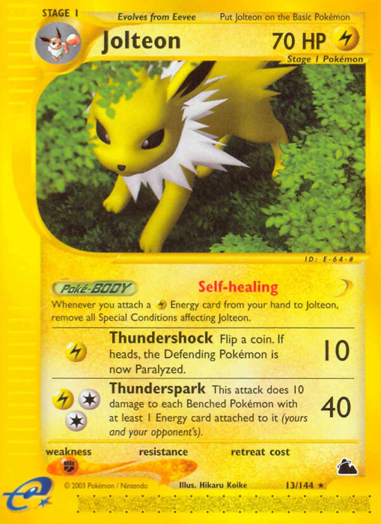 Jolteon - 13/144 - Rare [ecard3-13] [Non-Holo]