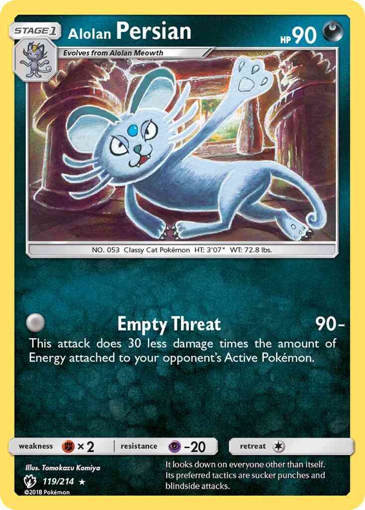 Alolan Persian - 119/214 - Rare [sm8-119] [Non-Holo]