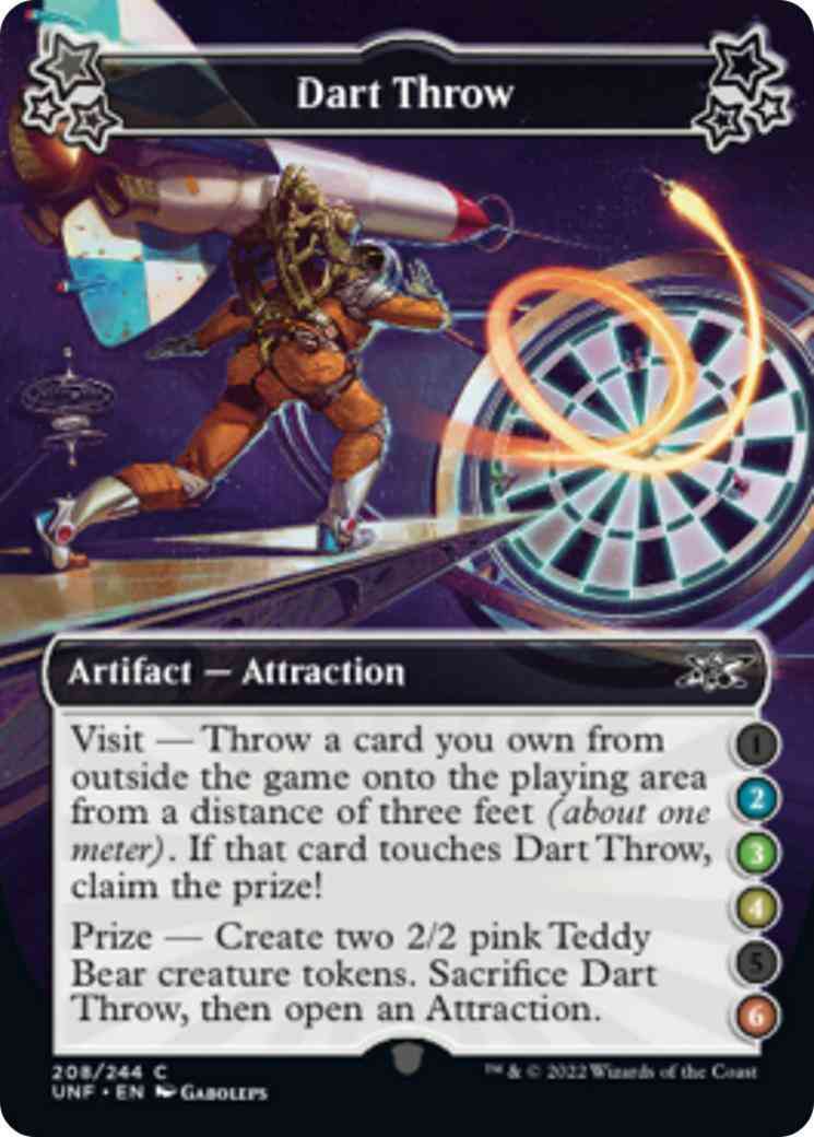 Dart Throw (2/3/4/6) [208a] [Borderless] [Unfinity] [Non-Foil]