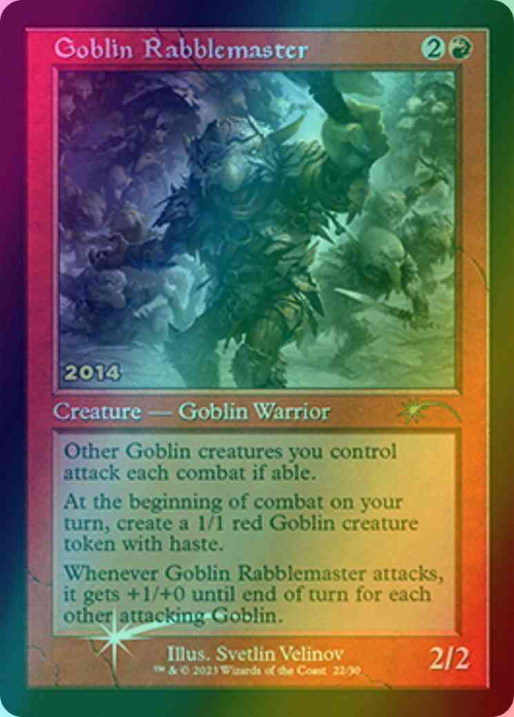 Goblin Rabblemaster [22] [Retro Frame] [30th Anniversary Promos] [Foil]