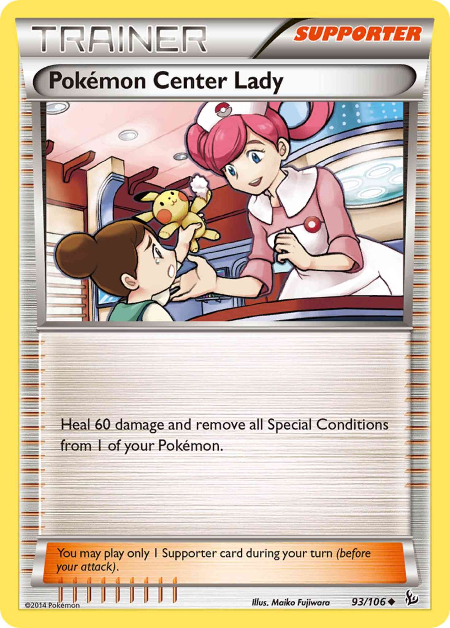Pokémon Center Lady - 93/106 - Uncommon [xy2-93] [Non-Holo]