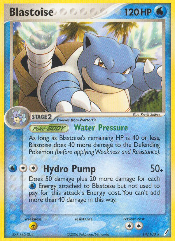 Blastoise - Theme Deck - 14/100 - Rare [ex14-14] [Non-Holo]