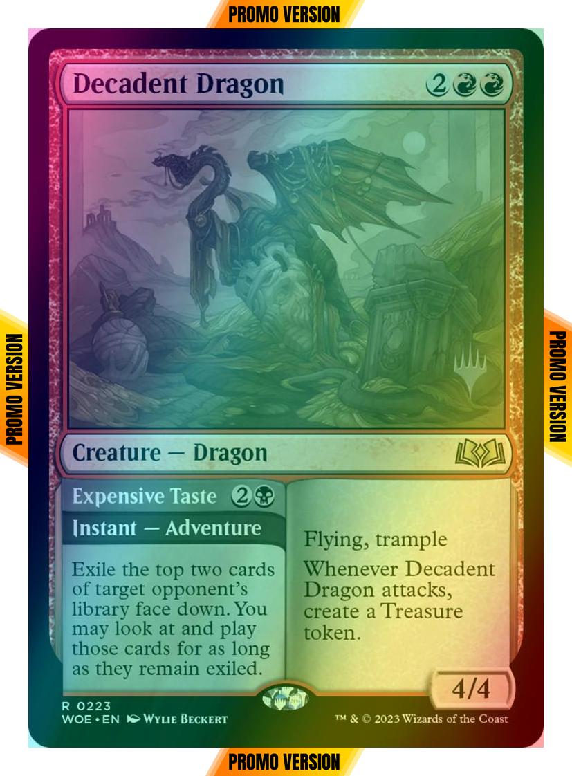 Decadent Dragon // Expensive Taste [223p] [Promo Pack] [Wilds of Eldraine: Promos] [Foil]