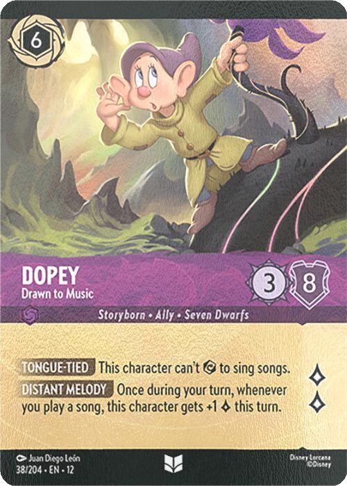 Dopey - Drawn to Music (Extended Art) - 38/204 [Wilds Unknown] [Cold Foil]