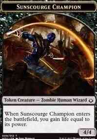 Sunscourge Champion Token (09) // Zombie Token (20) [Hour of Devastation Tokens] [Non-Foil]