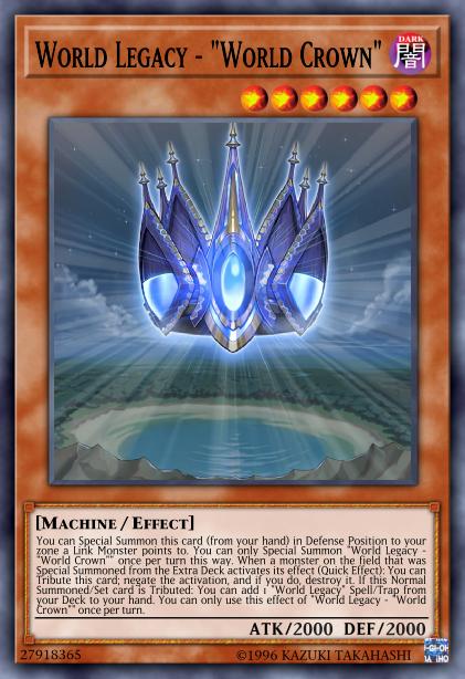 World Legacy - "World Crown" - CYHO-EN011 - Rare - 1st Edition