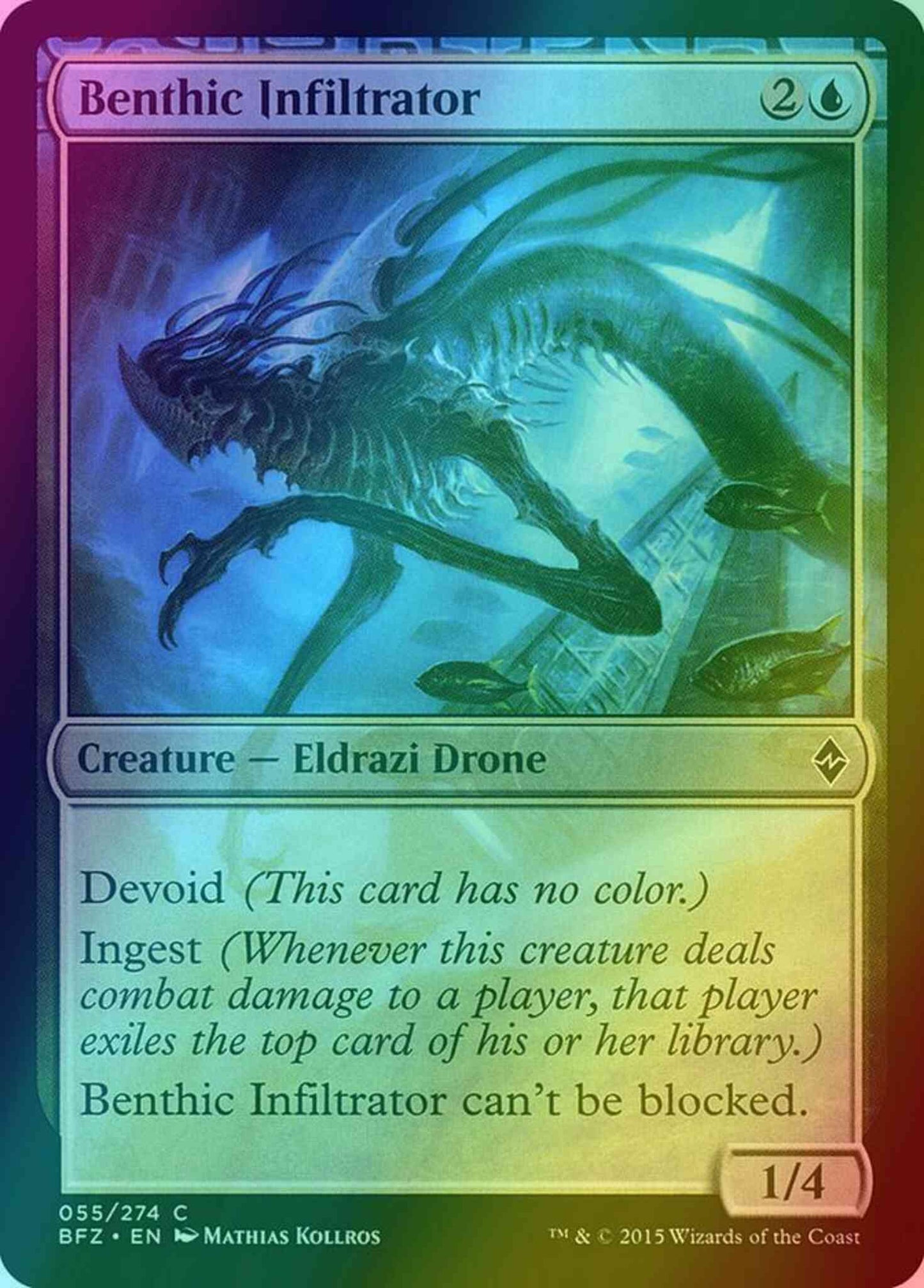 Benthic Infiltrator [55] [Battle for Zendikar] [Foil]