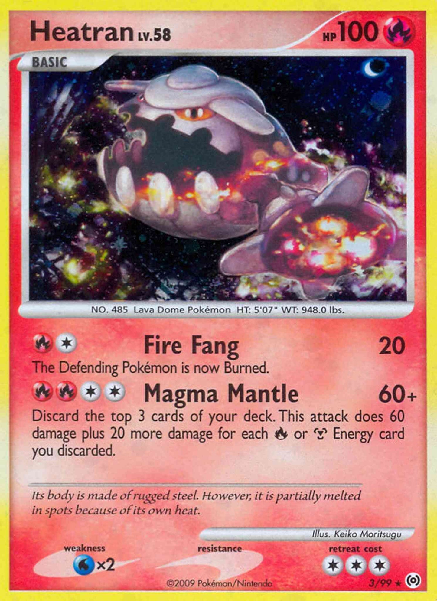 Heatran - 3/99 - Rare Holo [pl4-3] [Reverse Holo]