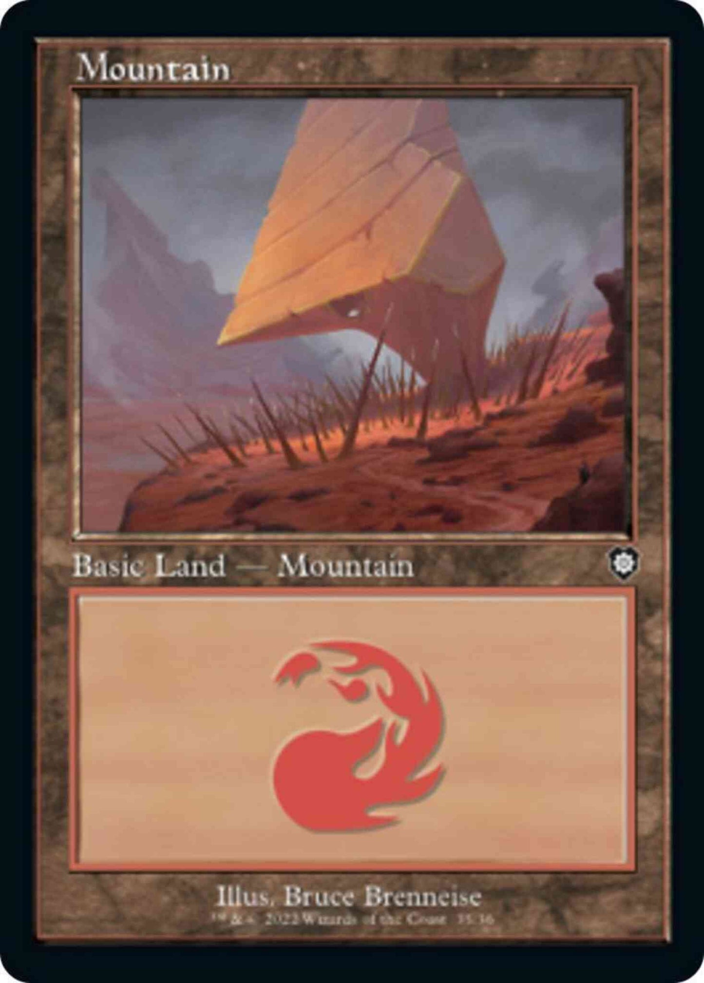 Mountain [35] [Retro Frame] [The Brothers' War: Commander] [Non-Foil]