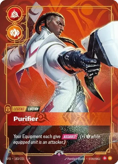 Purifier (Lucian) (Metal) (Prize Wall) - 183/221 [Riftbound Organized Play Promotional Cards] [Non-Foil]