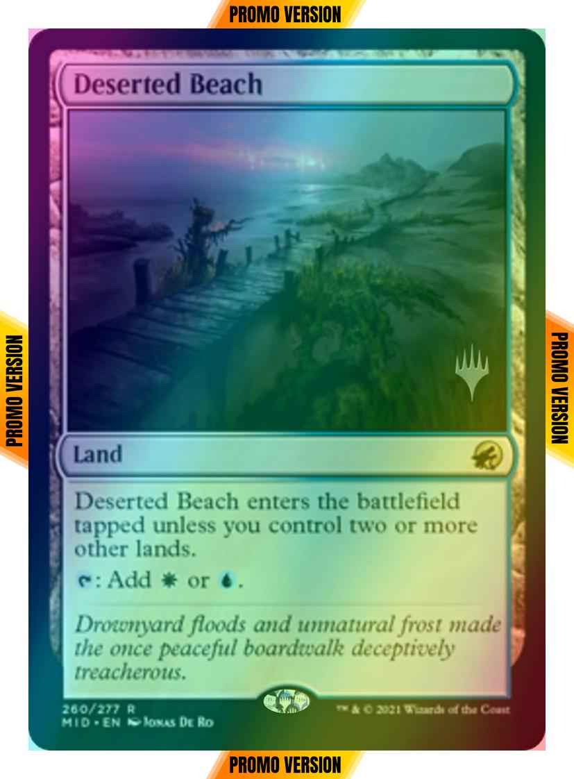 Deserted Beach [Promo Pack] [260p] [Innistrad: Midnight Hunt Promos] [Foil]