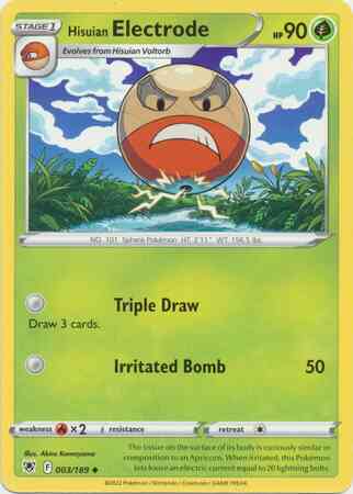 Hisuian Electrode - 003/189 - Uncommon [swsh10-003] [Non-Holo]