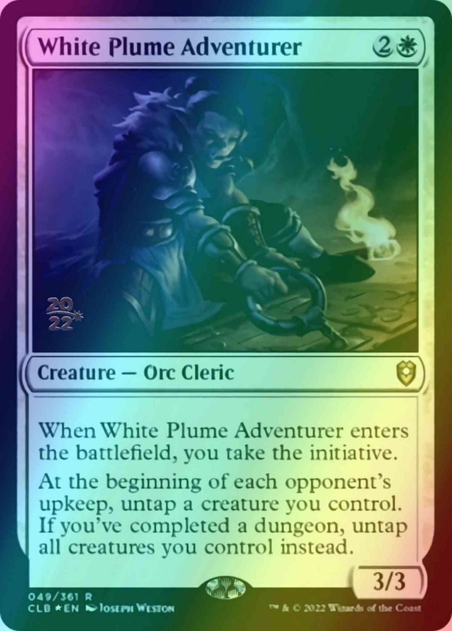 White Plume Adventurer [49s] [Prerelease] [Commander Legends: Battle for Baldur's Gate: Promos] [Foil]