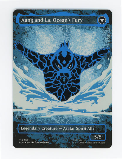 Aang, Swift Savior // Aang and La, Ocean's Fury — Borderless|Battle Pose|Neon Ink — ID 17636