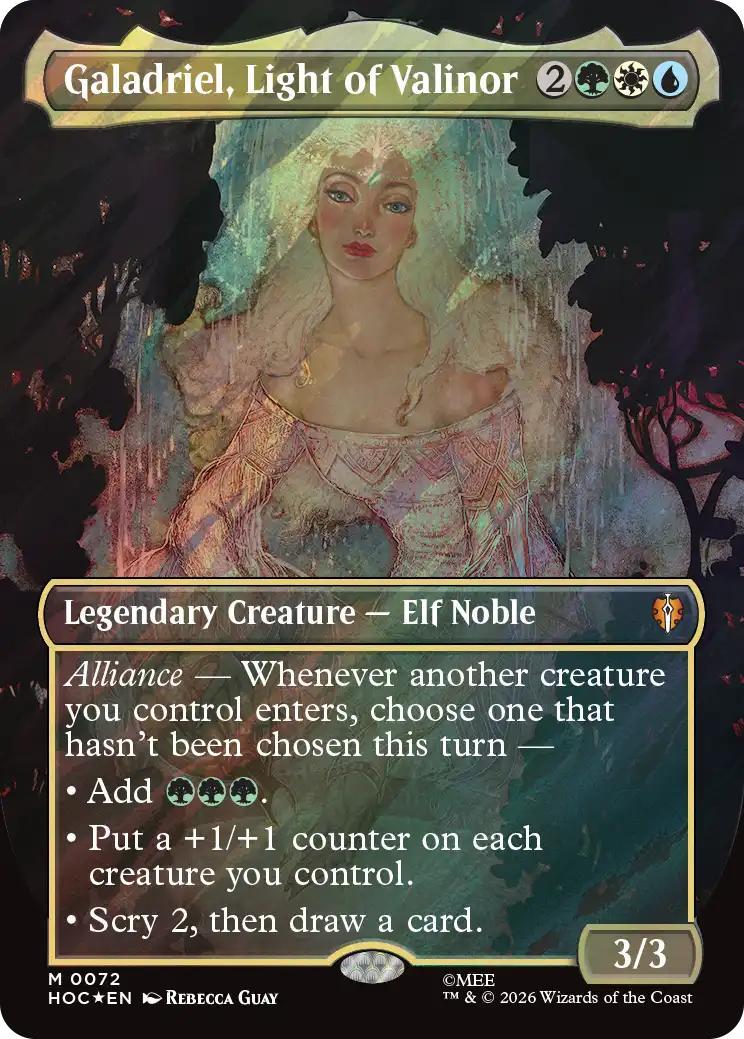 Galadriel, Light of Valinor [72] [Borderless] [Classic Artist] [The Hobbit: Commander] [Surge Foil]