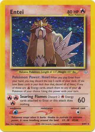 Entei - 6/64 - Rare - Unlimited [neo3U-6] [Holo]