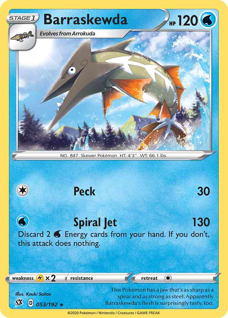Barraskewda - 053/192 - Rare [swsh2-053] [Reverse Holo]