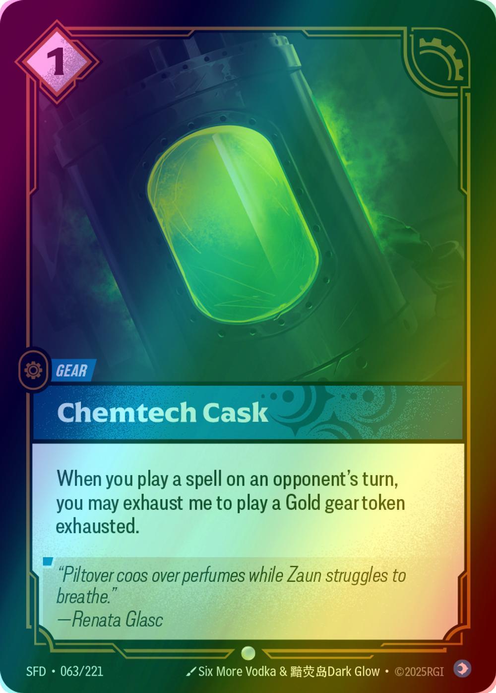 Chemtech Cask - 063/221 [Spiritforged] [Foil]