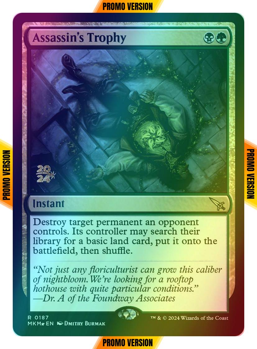Assassin's Trophy [187s] [Prerelease] [Murders at Karlov Manor: Promos] [Foil]