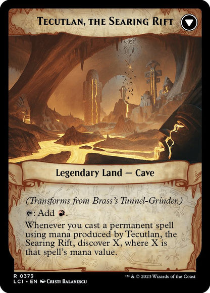 Brass's Tunnel-Grinder // Tecutlan, the Searing Rift [373] [Extended Art] [The Lost Caverns of Ixalan] [Non-Foil]