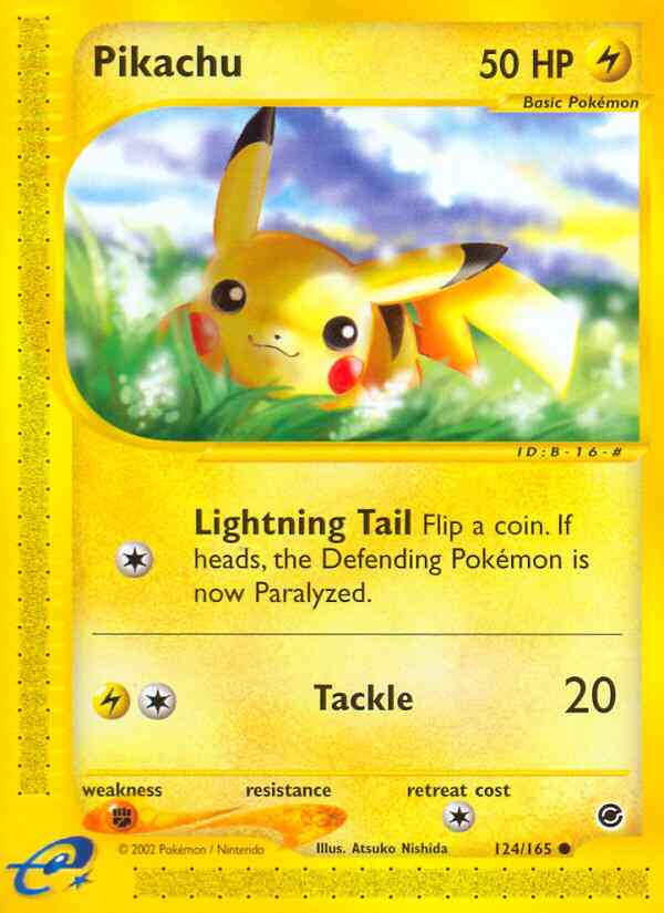 Pikachu - 124/165 - Common [ecard1-124] [Reverse Holo]