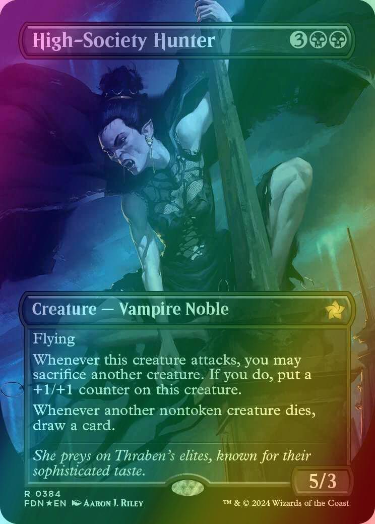 High-Society Hunter [384] [Borderless] [Foundations] [Mana Foil]